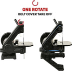 Bucktool Low Speed Bench Belt Grinder Combo, 2.1A 1x30 inch Belt & 6 inch Grinder, 1/3 HP Low Speed Bench Belt Disc Sander Combo for Knife Making, Sharpening, Woodworking, Metalworking