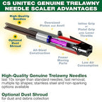 CS Unitec | 2BPG Needle Scaler Basic Kit | 19 Needle Air Chisel | 6 Sets | Professional Grade Pistol Grip | Air Power 5.5 CFM - 123.2199 Basic Kit