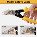 3 Inch Sheet Metal Hand Seamer, TPR Handle Straight Jaw Bender, Heavy Duty Precision Duckbill Pliers for Bending, Seaming, Flattening Ideal for HVAC Projects, Metalworking & DIY Repairs