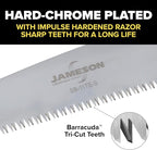 Jameson HS-11TE-SWL 11" Straight Blade Hand Saw With Wood Handle & Leather Scabbard