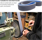 2 x 42 Silicon Carbide Sanding Belts, 15 Pack 2 x 42 Knife Sharpening Sanding Belt, 5 Pcs Each of 600, 800, 1000 Grits Sander Belt for Metal Wood(15 Pack）