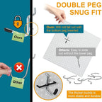 1/4 inch Extra Thick Pegboard Accessories Kit,Only Suitable for 1/4" Pegboard Board,Includes Three Baskets and Multiple Types of Pegboard Hooks,Metal Hooks for Hanging Storage(Black Baskets)