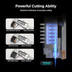 LASER TREE Laser Engraver, 30000mW（30W）Output Power Laser Engraver Machine with Air Assist Pump, High Precision Laser Cutter and Engraver for Wood & Metal Paper Acrylic Glass Leather etc，Class 4