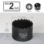 2 Inch Hole Saw with 3/8" Triangle Shank Quick Change Arbor, JTemgle Bi-Metal Hole Saw Heavy Duty Hole Cutting Tool for Cornhole Boards, Recessed Lights, Wood, Plastic, Drywall & Soft Metal