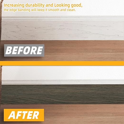 GSCIT Club Wood Grain Repair Tape, 2.4 inch X 15ft Self Adhesive Black Walnut Grain Repair Patch for Tables, Chairs, Baseboards, Doors, Windows, Floors, Handicraft DIY.