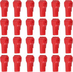 PATIKIL 4 mm Stop Peg Lock, 25 Pcs Pegboard Hooks Anti Sweep Theft Hook Locks Plastic Pegs for Mobile Accessories Shop Clothes Retail Security Display, Red