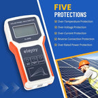 400W Solar Panel Tester Photovoltaic PV Multimeter with MPPT, 12-60V Voc, 0-20A Isc, Battery-Free Portable, LCD Display with MC4 & Alligator Clips for DIY Home RV Solar Test