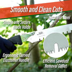 SUIZAN Pruning Saw 10.6" Gullet Blade - Professional Japanese Tree Trimming Handsaw Pullsaw Gardening Tools