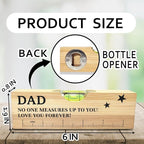 Christmas Gifts for Dad from Daughter Son Wooden Spirit Level, Fathers Day Birthday Gifts for Dad Grandpa Papa New Dad Daddy from Daughter Son Wooden Spirit Level Bottle Opener