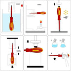 6-Piece 1000 Volts Insulated Screwdriver Set, Magnetic Tip Electrician Screwdriver Set, 4 Slotted and 2 Philips, with Plastic Supporter