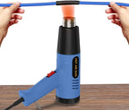 Heat Gun for Vinyl Wrap,Shrink Tubing,Paint,Epoxy Resin,Candle Making,Adjustable Temperature,Overload Protection Hot Air Gun Kit Nozzles(Rear Temp Display + Precision Button Temp Control)