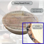 clearly printed 10" circle center finder tool, protractor, and circle maker tool and compass for woodworking and wood turning. Find the center of timber or dowel with our center finder ruler.