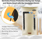 Pipe Insulation Tape, Outdoor Water Pipe Insulation Wrap, Foam Insulation Tape for Outdoor Pipes Winter Freeze Protection, Heat Tape for Water Pipes, Copper Pipes, PVC, AC Line, 2in x 15ft, Black