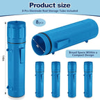 Zonon 8 Pcs Welding Rod Holder Stick Welding Electrode Rod Storage Tube 14 Inch Rod Storage Container Airproof Welding Rod Holder Waterproof Storage Canister for Welding Rod (Blue)