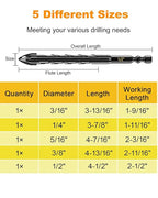 Masonry Drill Bit Set - Cement Drill Bit, Professional Concrete Drill Bit Set (5PCS) for Glass/Brick/Cement/Tile/Etc, Industrial Strength Carbide Cross Drill Bit Tip, 3/16"-1/2" by TITGGI
