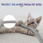 Split Wire Loom Tubing, 10,25ft Cord Protectors from Pets No Chew, Flexible Wire Covers Cord Protectors, Protective Split Cable Sleeve for Automotive Home Industrial Wires(Grey, 1.12inch-10ft)