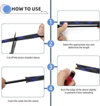 Expandable Braided Sleeving, PET Automotive Wire Loom, Flexible Cable Management for Audio Video and Other Home Device, Cord Protector from Pets (Black Purple, 1/2" x 100ft)