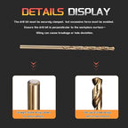 Drill Bit, #32 Cutting Diameter, 4341 HSS Gold Finish 118° Cutting Angle Number Jobber Bits - (Applications: for Drilling Soft Metal Plastic Wood), 10-Pieces