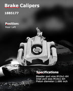 cciyu Rear Left Brake Caliper Assembly w/Bracket 18B5177 2009 2010 2011 2012 For Dodge For Journey
