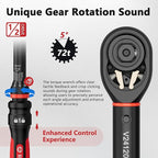 Torque Wrench 1/2-Inch Drive, 30-250 ft.lb/40.7-339 Nm, 21.65“, 72 Tooth, TRP+ABS Plastic Handle, Heavy Duty Wrench for Automotive, Truck, and Industrial Machinery Repairs