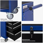 6-Drawer Rolling Tool Chest with Locking Wheels & Drawers, 13" D x 24.2" W x 36.6" H Mobile Tool Storage Cabinet, Heavy-Duty Garage Organizer w/Ergonomic Handle