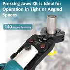 7PCS MegaPress Pressing Kit 1/2”-2” with 3PCS Pressing Jaws,3PCS Press Rings, 1PC Actuator for Carbon Steel Pipes Compatible with Standard Pressing Tools