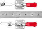 Adjustable Toggle Clamp 12 Pack 201-B Style Quick Release Toggle Latch Hold Down Clamp Antiskid Red Horizontal Clamps 360Lbs Holding Capacity Quick Release Woodworking Tool