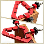 Clamping Squares For Woodworking 45/90 Degree Clamp Triangle Right Angle Clamp, 90 Degree Corner Clamp, Aluminum Alloy Red 6PCS