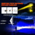 SKYFIRE Rechargeable Flashlights High Lumens with Ignition Lens,3000lm Super Bright Flashlight Zoomable 4 Modes Waterproof Powerful Tactical Torch Flash Light for Camping Essentials,Outdoor,Home&Gifts