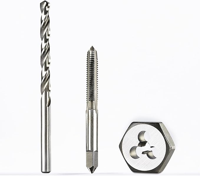 toolant 4-40 NC Tap and Die Set with #43 Drill Bit Combo for Threading