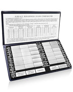 30 Specimens Surface Roughness Standards Set, Surface Finish Comparator Set with Ra0.05-12.5mm Microfinish, for Lathe Manufacturing Machinery Teaching