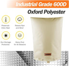 Backflow Preventer Pipe Insulation Cover (5°F) - Irrigation Sprinkler Valve Insulated Pouch - Water Well Pump Cover - Sturdy 5 Layers for Winter Freeze Protection, 10" W x 20" H, Beige
