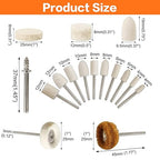 134PCS Polishing Buffing Wheel Polishing Kit Compatible with Dremel, Polishing Wheel Rotary Tool Accessories with 1/8" Shank, Abrasive Wheel Buffing Polishing Wire Brushes Wool Felt Cotton Mounted