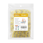 Kuject 250PCS Solder Seal Wire Connectors AWG 12-10, Yellow Solder Seal Heat Shrink Butt Connectors Terminals Solderstick Sleeve Waterproof Wire Splice Connector for Marine Boat Wire Joint