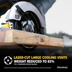 6-1/2 Circular Saw Blades 3-Pack, 40T ATB Carbide - Ultra-Lightweight for Cordless Saws & Old Tools, Saves Battery, Thin Kerf Cuts Wood/Plywood/OSB | Fits DeWalt/Makita/Milwaukee