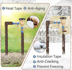 Pipe Insulation Tape, Outdoor Water Pipe Insulation Wrap, Foam Insulation Tape for Outdoor Pipes Winter Freeze Protection, Heat Tape for Water Pipes, Copper Pipes, PVC, AC Line, 2in x 15ft, Brown