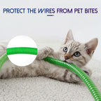 Split Wire Loom Tubing,10,25ft Cord Protectors from Pets No Chew, Flexible Wire Covers Cord Protectors, Protective Split Cable Sleeve for Automotive Home Industrial Wires(Green, 0.73inch-25ft)