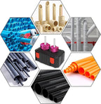 PVC Fitting Saver 1-1/2 & 2 Inch Head, PVC Pipe Reamer Socket Saver with 3/8-Inch Hex Shaft, Plastic Pipe Fitting Reamer for Plumbing Sch.40 CPVC ABS Socket Hub Removing,Fit 1/2" Drills