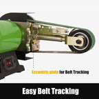 2“x 36" Belt Sander Attachment for Bench Grinder, 2x36-inch Belt and 7-inch Disc, 5/8-inch Arbor for 8" inch bench grinder, BD3627B Updated Model