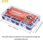 60pcs Wire Clamps Assortment Kit, Stainless Steel 304 Rubber Cushion Cable Clamps Assorted in 7 Sizes 1/4'' 5/16'' 3/8'' 1/2'' 5/8'' 3/4'' 1'', Pipe Clamp Set for wiring, lines and hoses