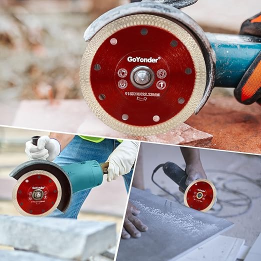 GoYonder 2 Pack 4" D105mm Super Thin Diamond Ceramic Saw Blade Porcelain Cutting Blade for Cutting Ceramic Or Porcelain Tile