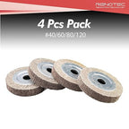 6" x 1" x 1" Unmounted Flap Wheel Assorted 4 Pack Grit 40/60/80/120, Each 1 Pcs 4 Pcs Total, for Bench Grinder