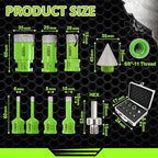 Diamond Core Drill Bits Set - Tile Hole Saw Kit (6/6/8/10/20/25/35mm+35B+Hex) 9pcs for Porcelain Ceramic Tile Granite Marble