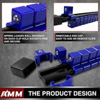 AMM 18-Piece Socket Organizer, 1/2 inch, 3/8 inch and 1/4 inch Drive ABS Tools-Socket Holder,Heavy Duty Socket Racks, Premium Quality Socket Clip Rail Holder,The best tool trays in the garage