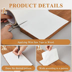 Tondiamo 2 Rolls Scroll Saw Tape for Woodworking Carving 8.5 Inch x 20 Feet Residue-Free Removable Woodworking Template Tape High Temperature Resistance for Mounting Boards Hardwood Woodworkers