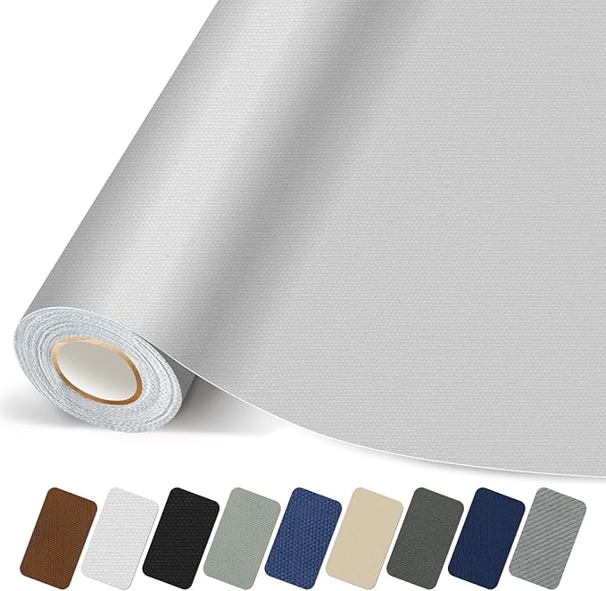 Canvas Repair Patch, Strong Sticky Fabric Repair Tape, Self-Adhesive Fabric Patch for Sofas, Tote Bags, Clothing, Car Seats, Furniture (White, 3.5X79 Inch)
