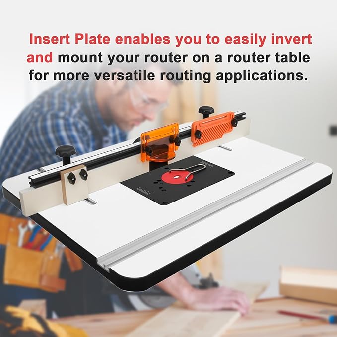 Precision Aluminum Router Table Insert Plate Compatible with Various Router Models, Featuring Pre-Drilled Templates, Ideal for Both DIY Enthusiasts and Professional Woodworkers