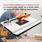 Precision Aluminum Router Table Insert Plate Compatible with Various Router Models, Featuring Pre-Drilled Templates, Ideal for Both DIY Enthusiasts and Professional Woodworkers