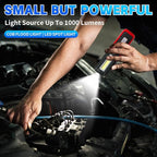 2 PCS Rechargeable LED Flashlight Magnetic Light, Portable Work Light Trouble Lights Lamp for Mechanics, Compact Reliable and Super Bright Flash Light for Tool Gifts for Men(Red)