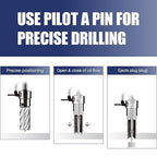 Pro Edge 11pcs Annular Cutter Set, 1" Cutting Depth, 7/16" to 1-1/16" Cutting Diameter, M2 Mag Drill Bits for Magnetic Drill Press with 2 Pilot Pin & 1 Hex Wrench, for Steel, Aluminum, Copper
